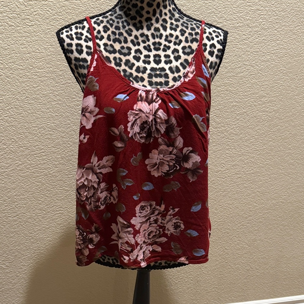 Floral Burgundy Top